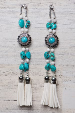 Native Feather turquoise boot jewelry